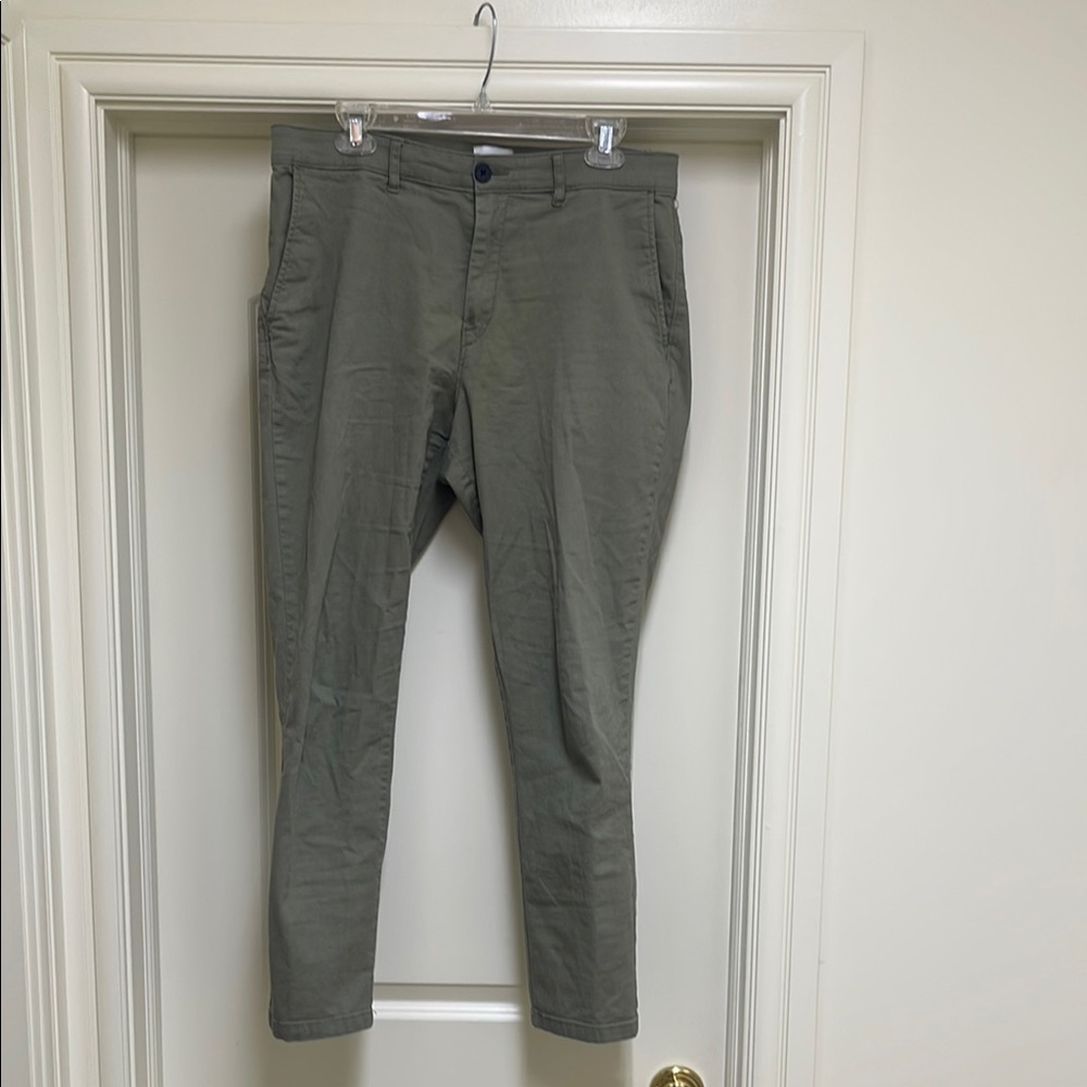 Men's H&M Slim Olive Business Casual Khaki Pants
